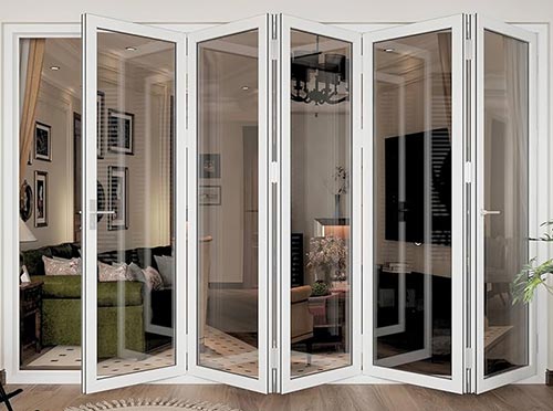 5 Panels Aluminum Folding Doors