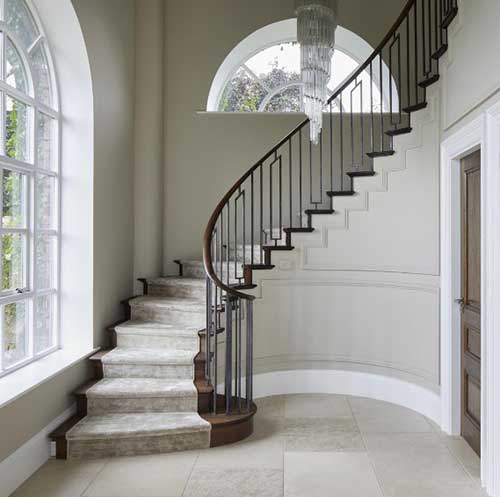 Classical Curved Oak Staircase