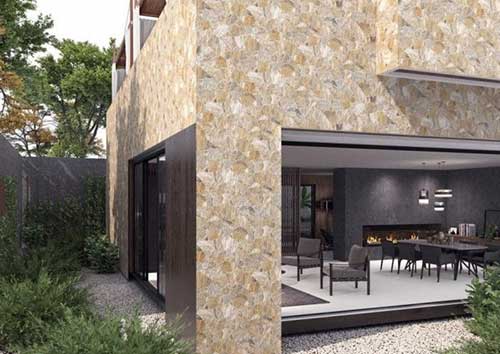 Garden Wall Tiling Idea