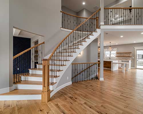 Modern Home Curved Stairs