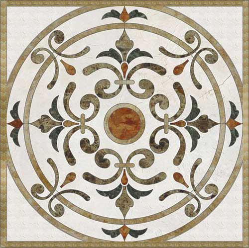 Modern Waterjet Marble Flooring Design