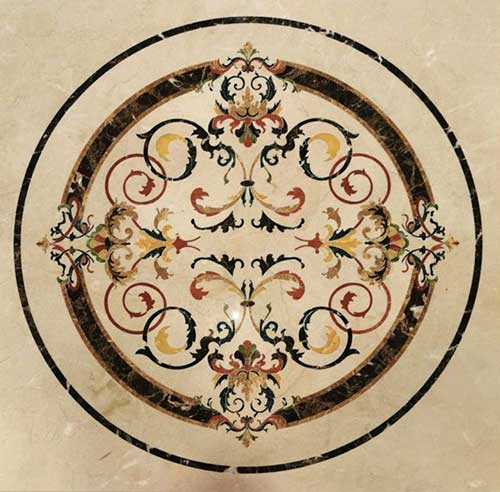 Polished Colourful Marble Medallion