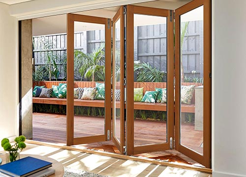 Wood Clad 4 Panels Folding Door