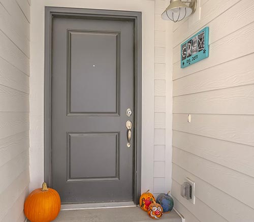 Gray Paneled Door