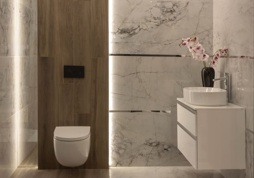 small hotel bathroom