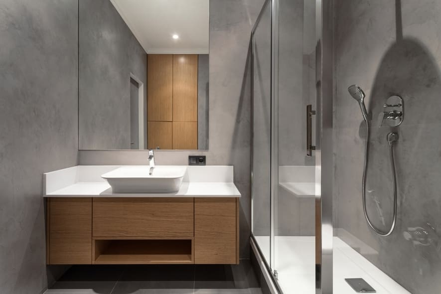 small hotel bathroom