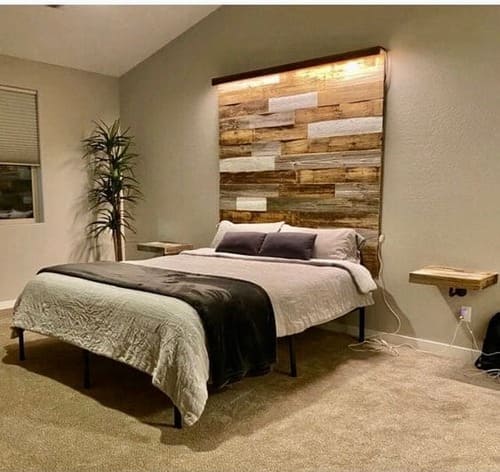 wood headboard