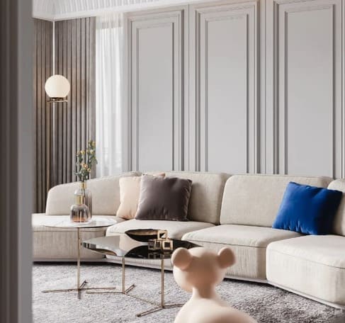 white color living room