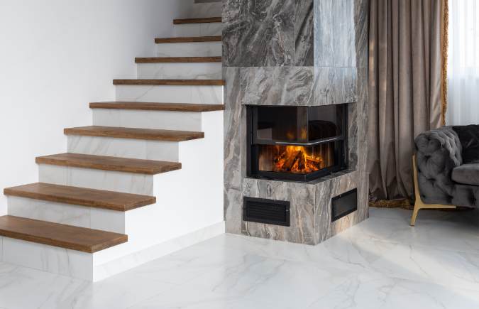 Luxury Vinyl Planks LVPs staircase desgin ideas