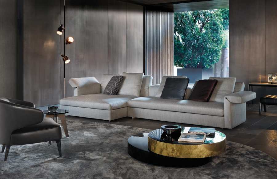 Ice Cream sofa in a marble designed living room