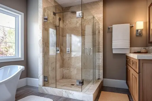 Hinged Shower Glass