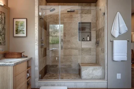Hinged Shower Glass