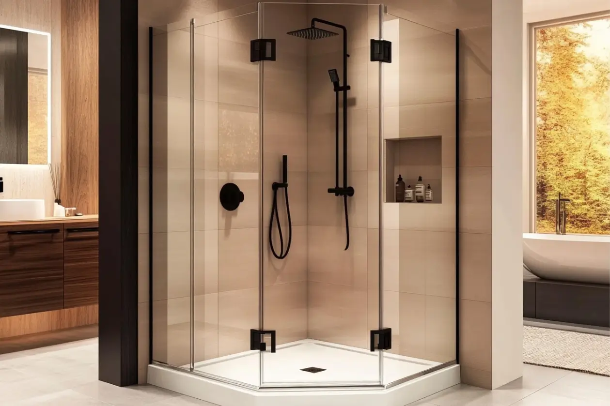 Neo-Angle Shower Glass