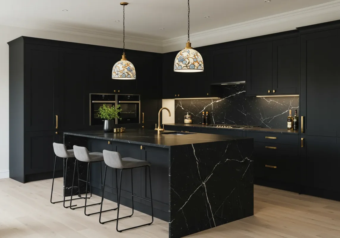 Black Luxury Kitchen cabinet