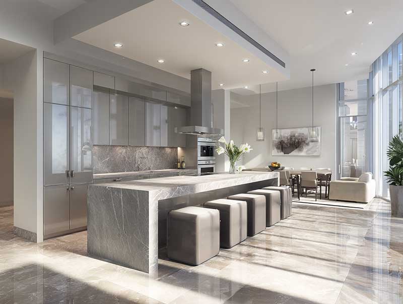 Luxury aluminum kitchen cabinet