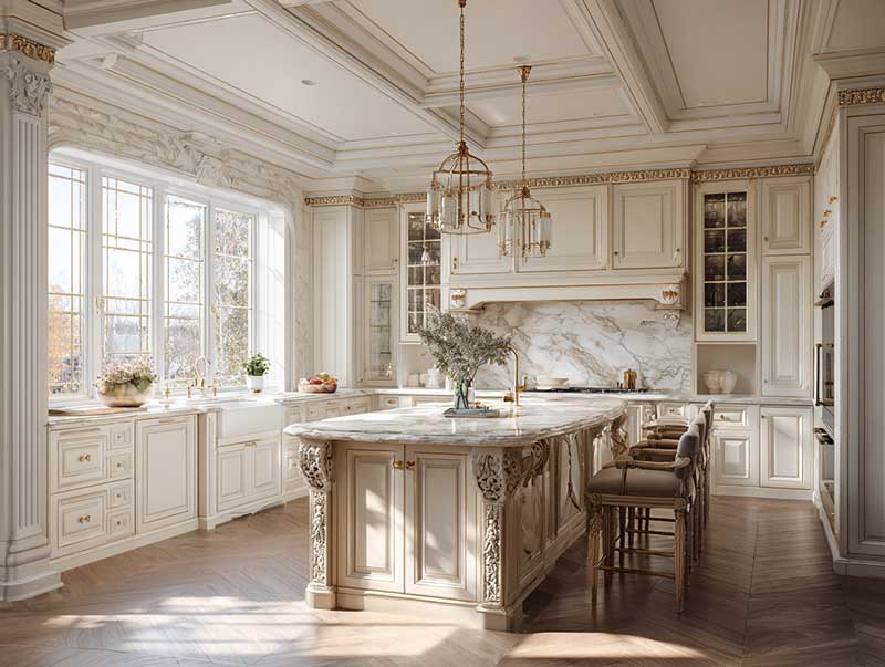 Luxury french kitchen cabinets