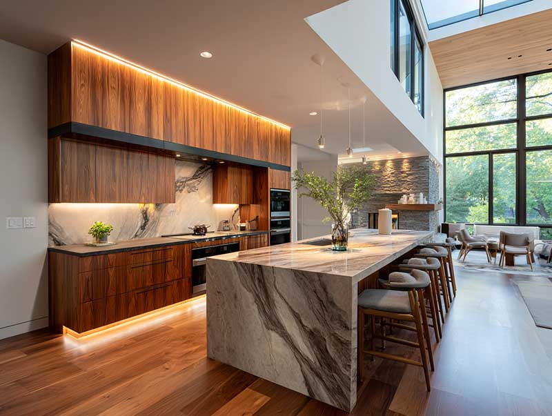 Luxury wood kitchen cabinets