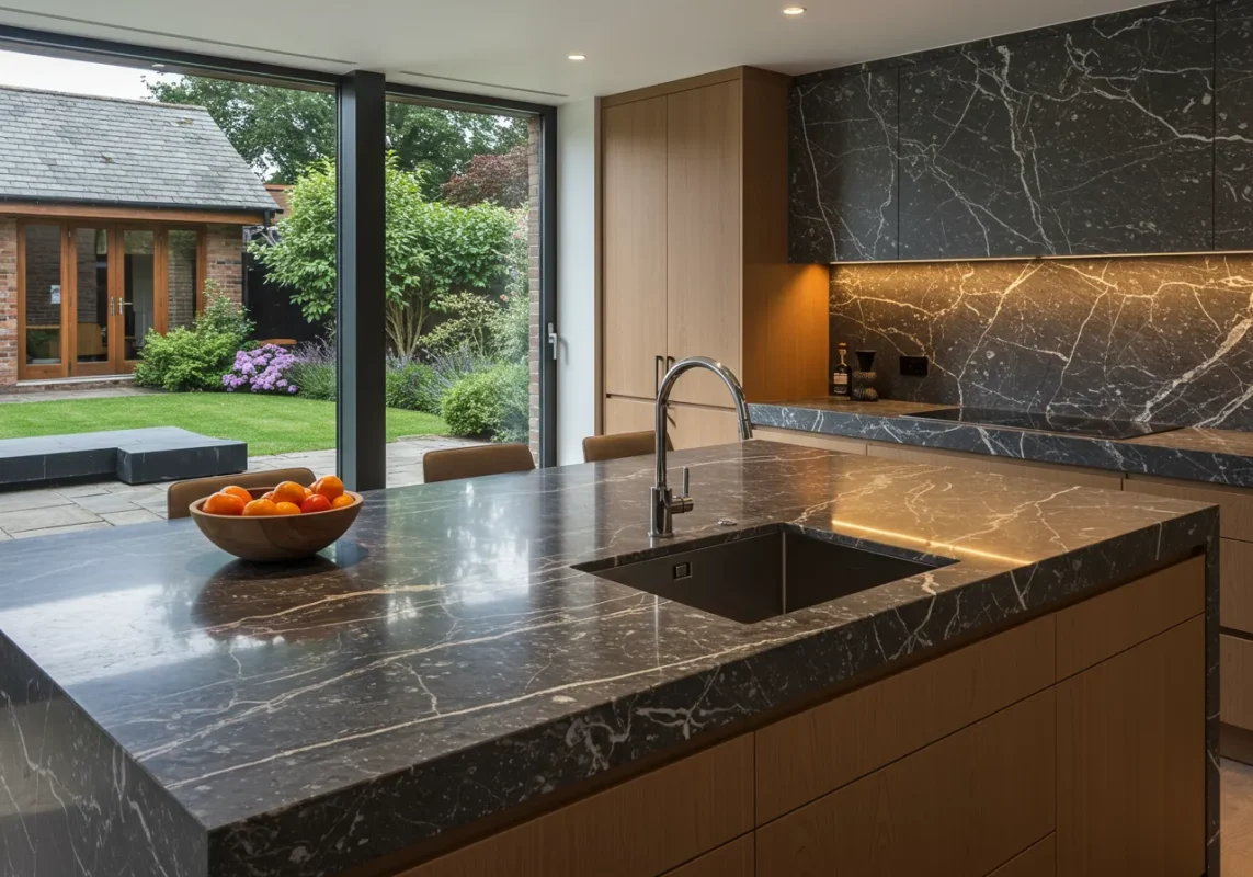 Marble in kitchen
