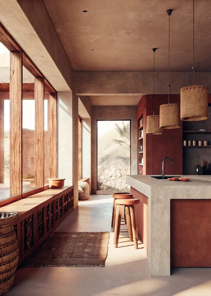 Modern Minimalist kitchen interior in Africa