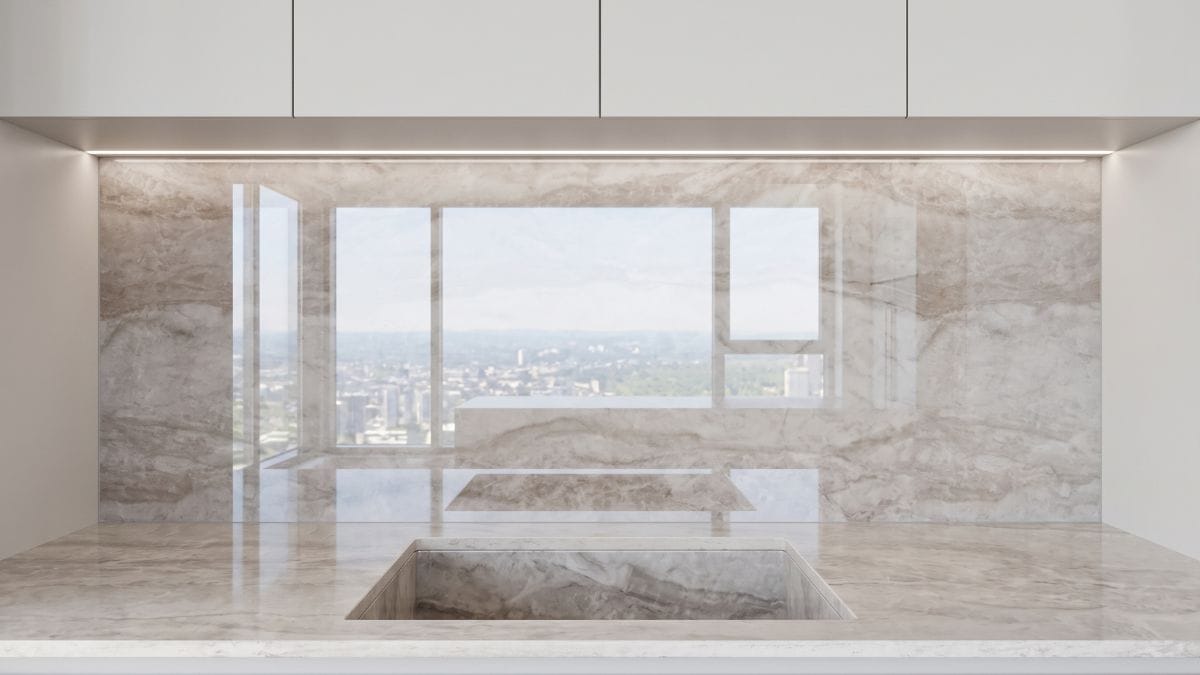 Large Format Sintered Stone kitchen backsplashes for modern design