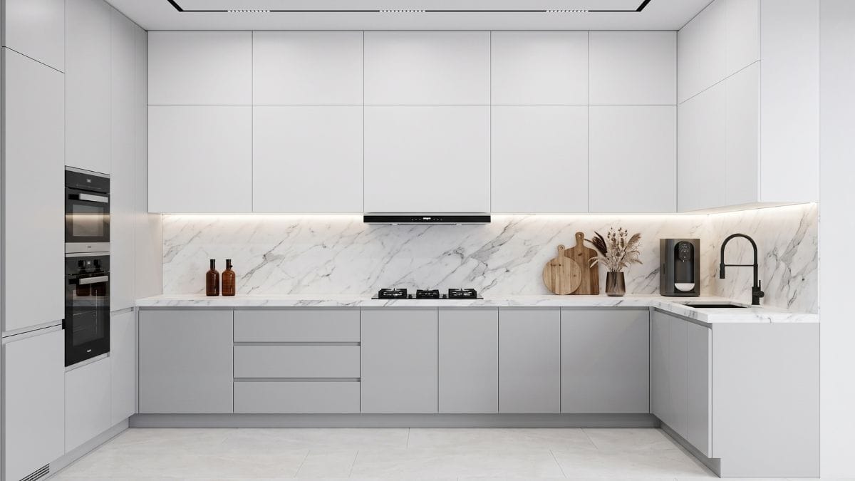 handleless kitchen cabinet design