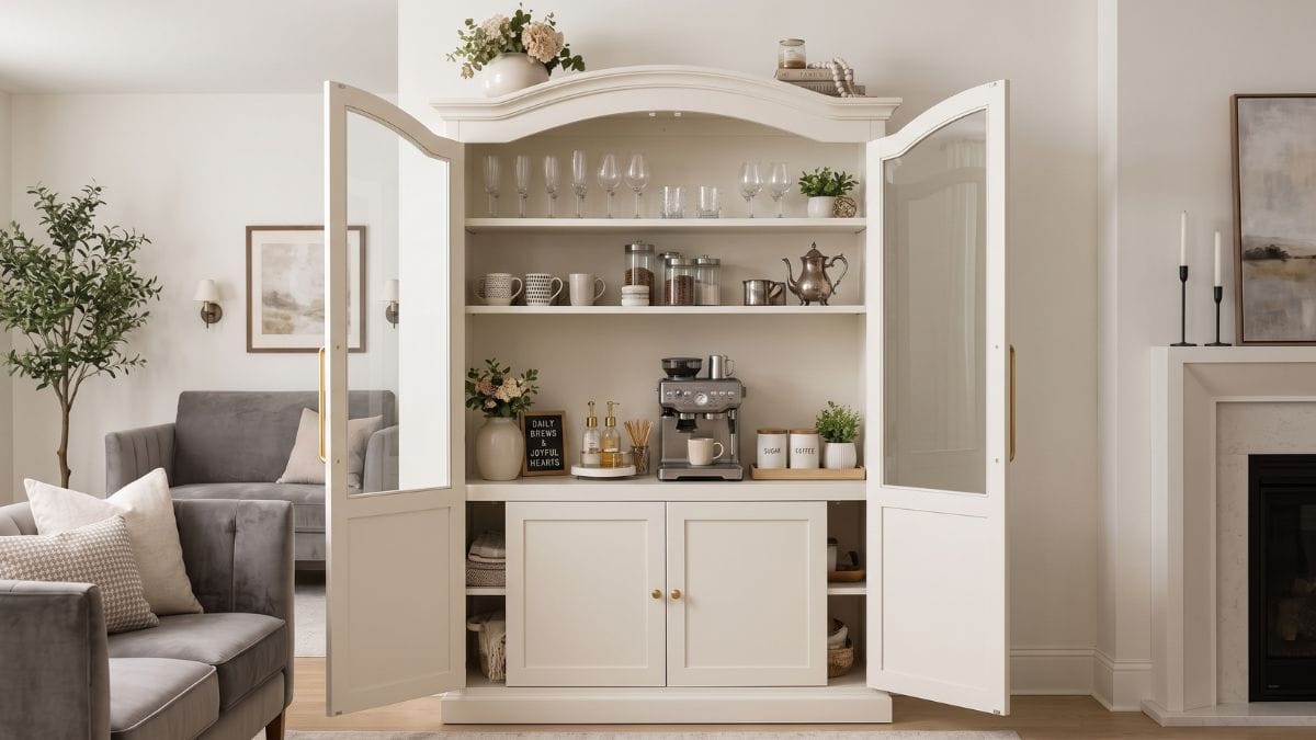white color design modern cupboard