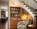 creative use of space under a curved staircase design